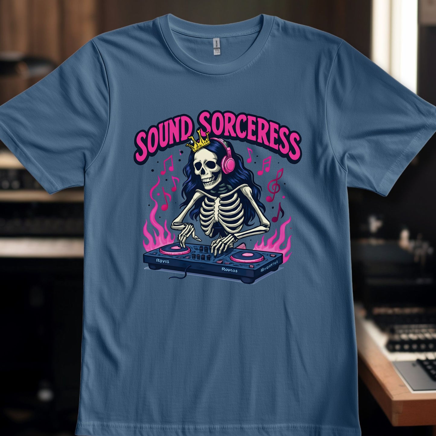 Sound Sorceress with flames