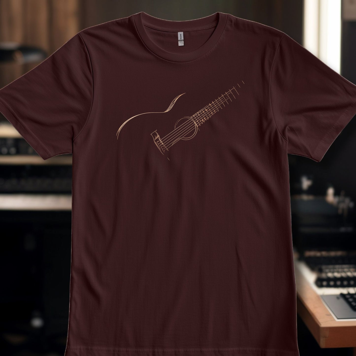 Gold guitar Silhouette