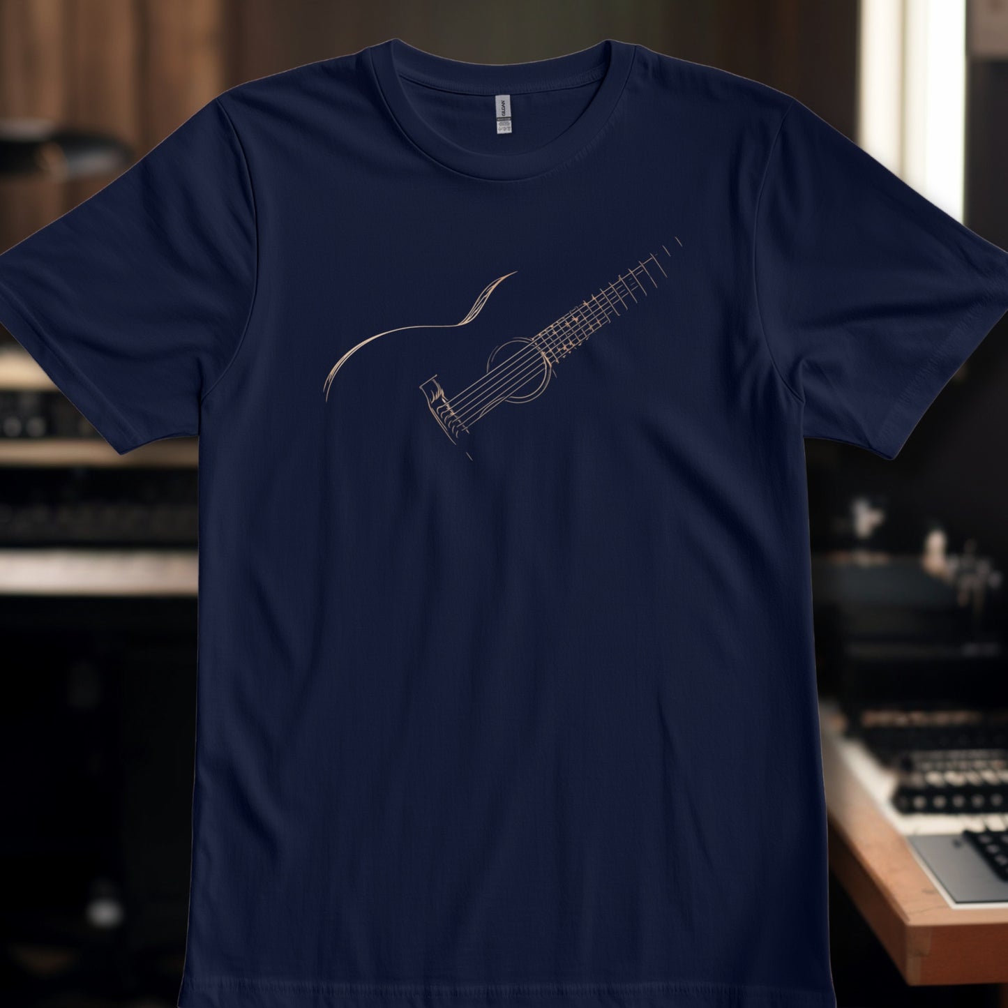 Gold guitar Silhouette
