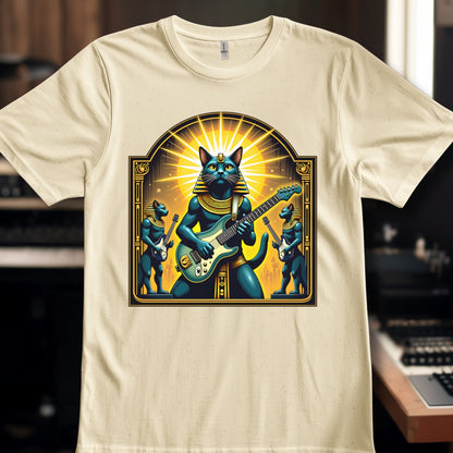 Teal Blue Egyptian Cat Guitarist