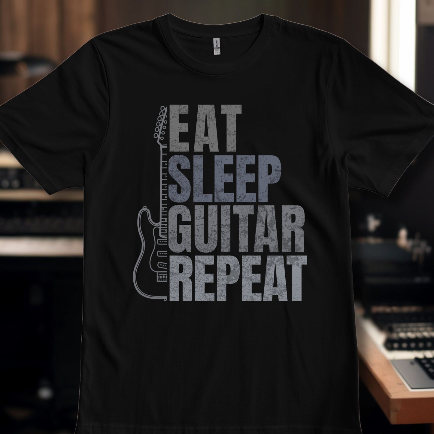 Eat Sleep Guitar Repeat Grays