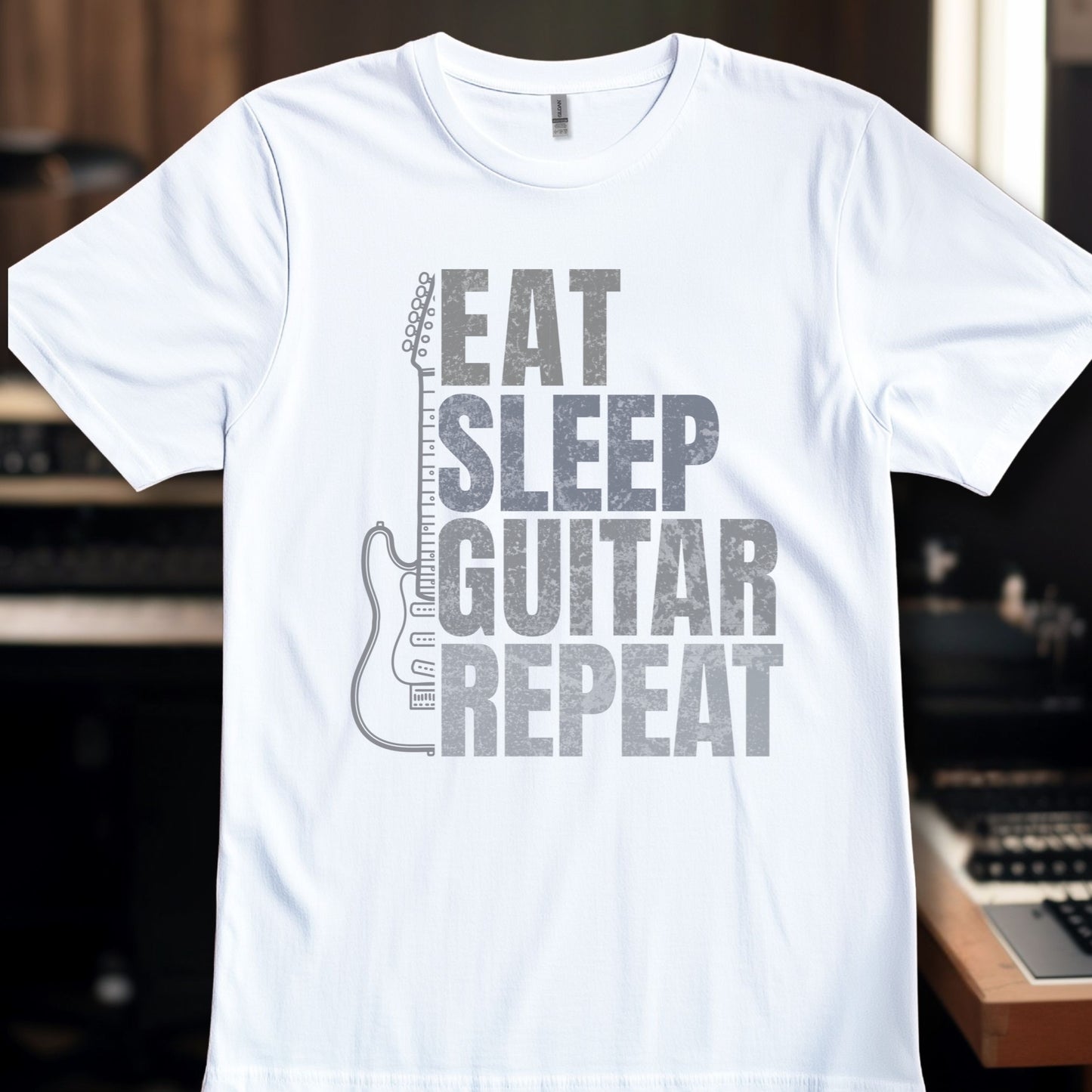 Eat Sleep Guitar Repeat Grays