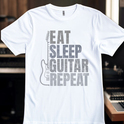 Eat Sleep Guitar Repeat Grays
