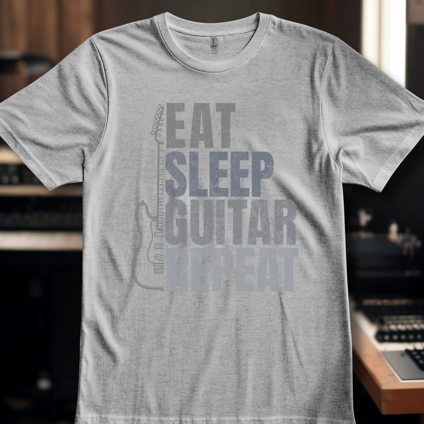 Eat Sleep Guitar Repeat Grays