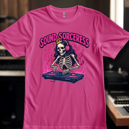 Sound Sorceress with flames