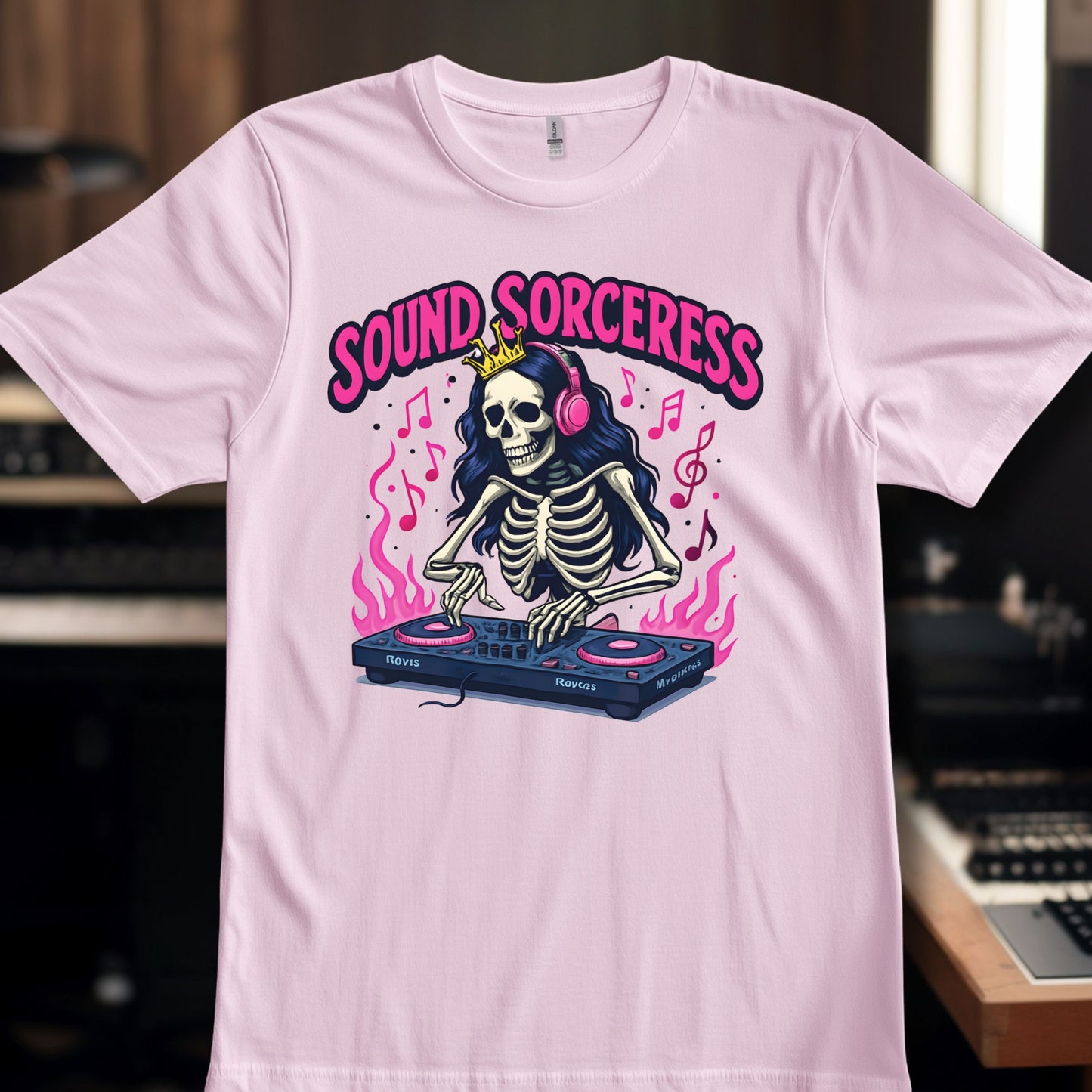 Sound Sorceress with flames