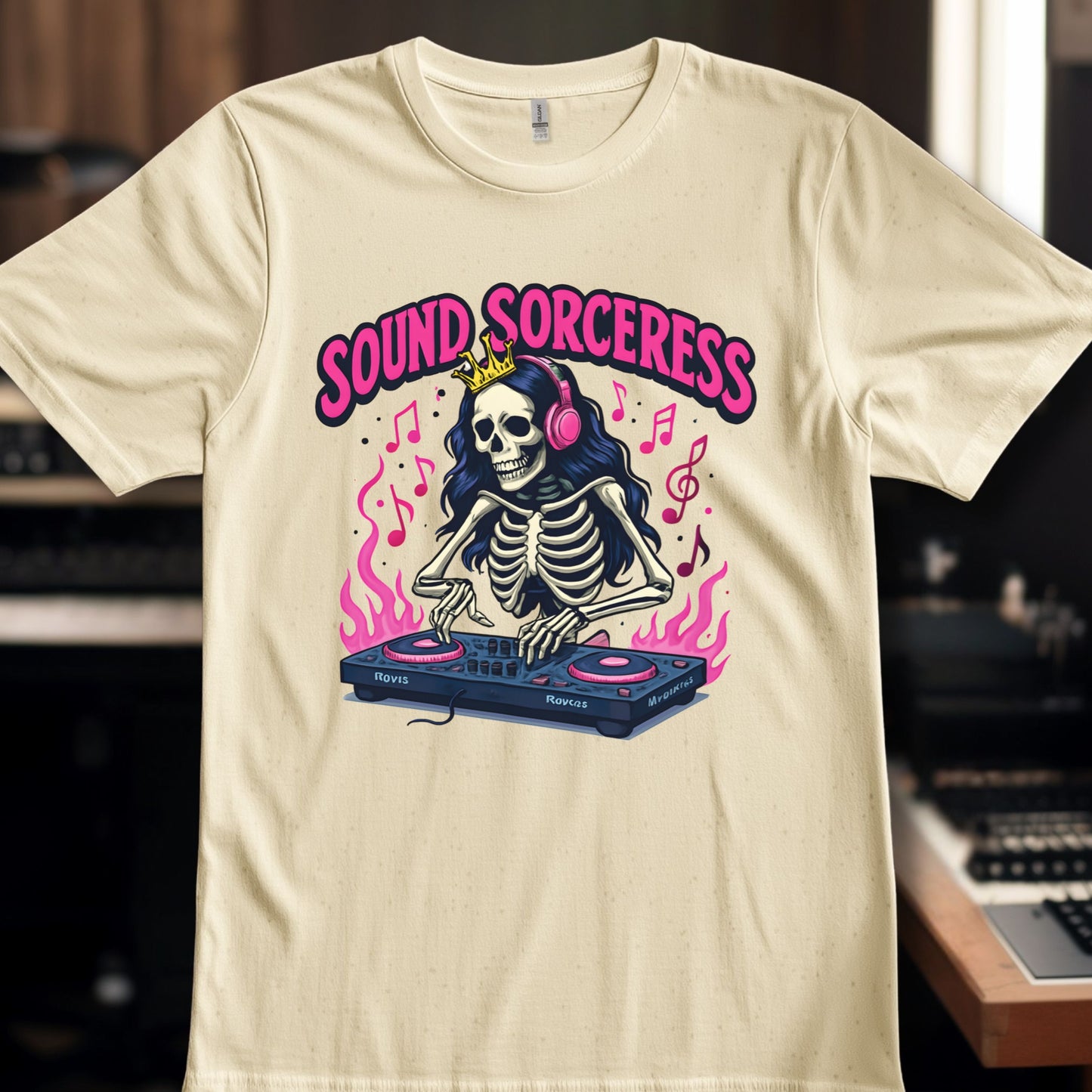 Sound Sorceress with flames