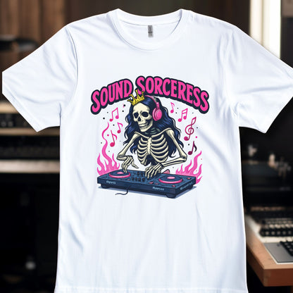 Sound Sorceress with flames