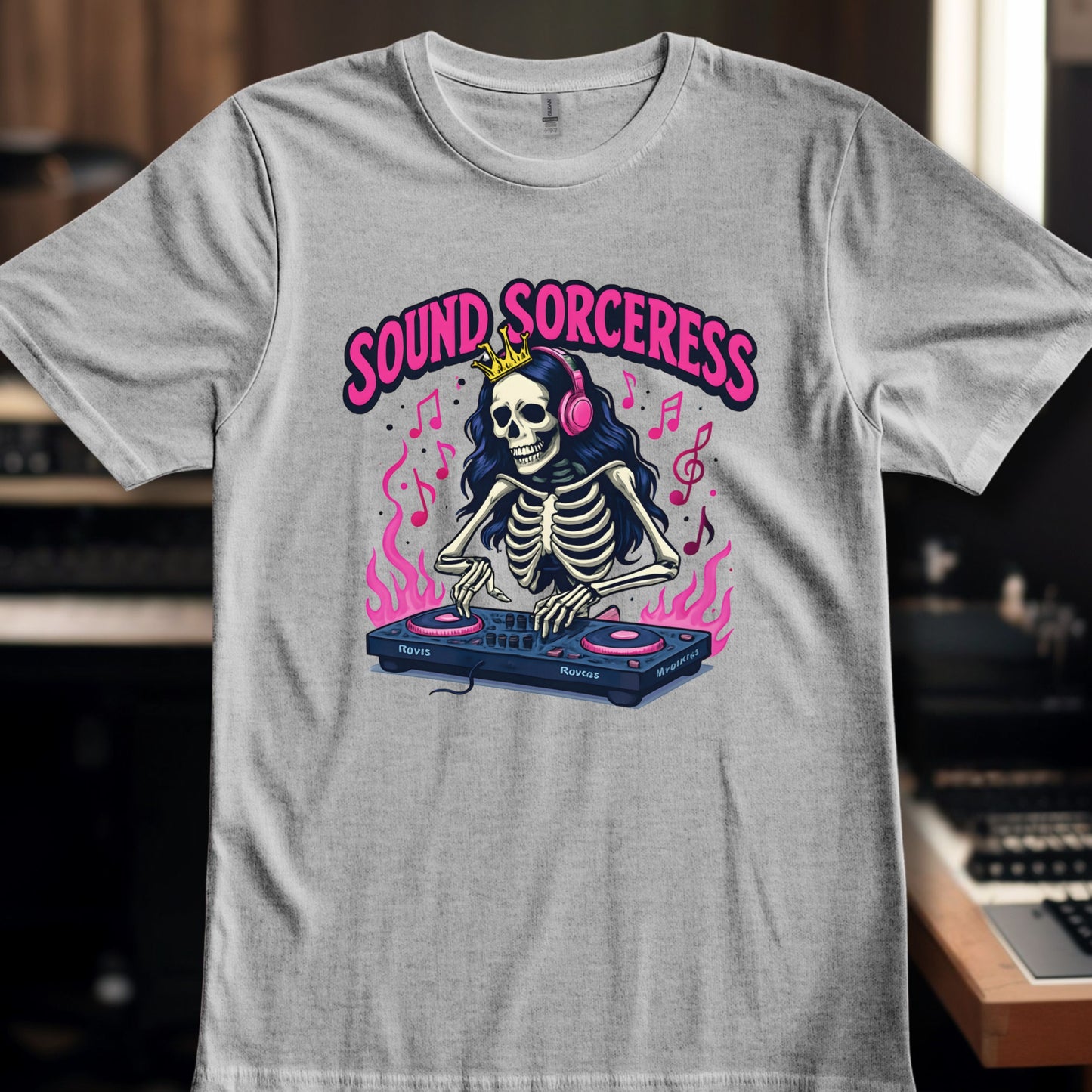 Sound Sorceress with flames