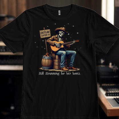 Strumming for her bones