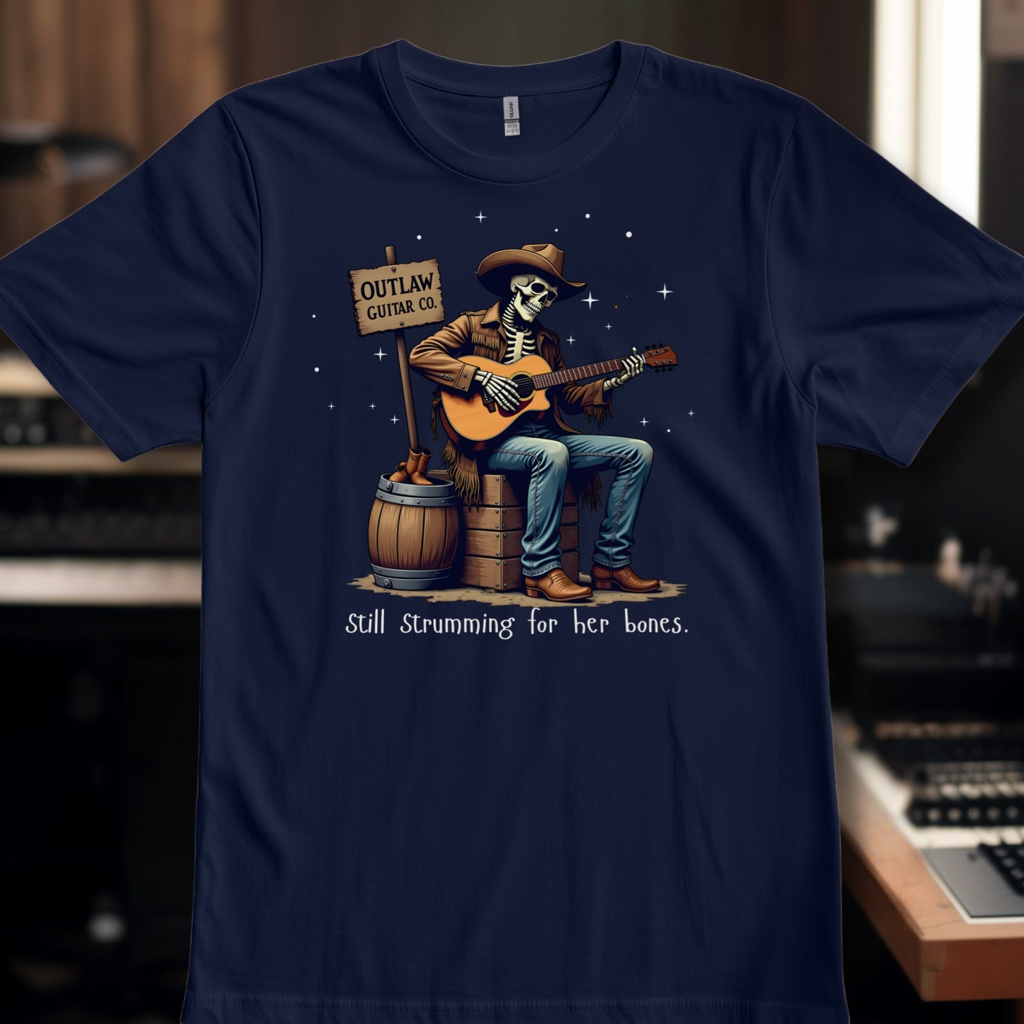 Strumming for her bones