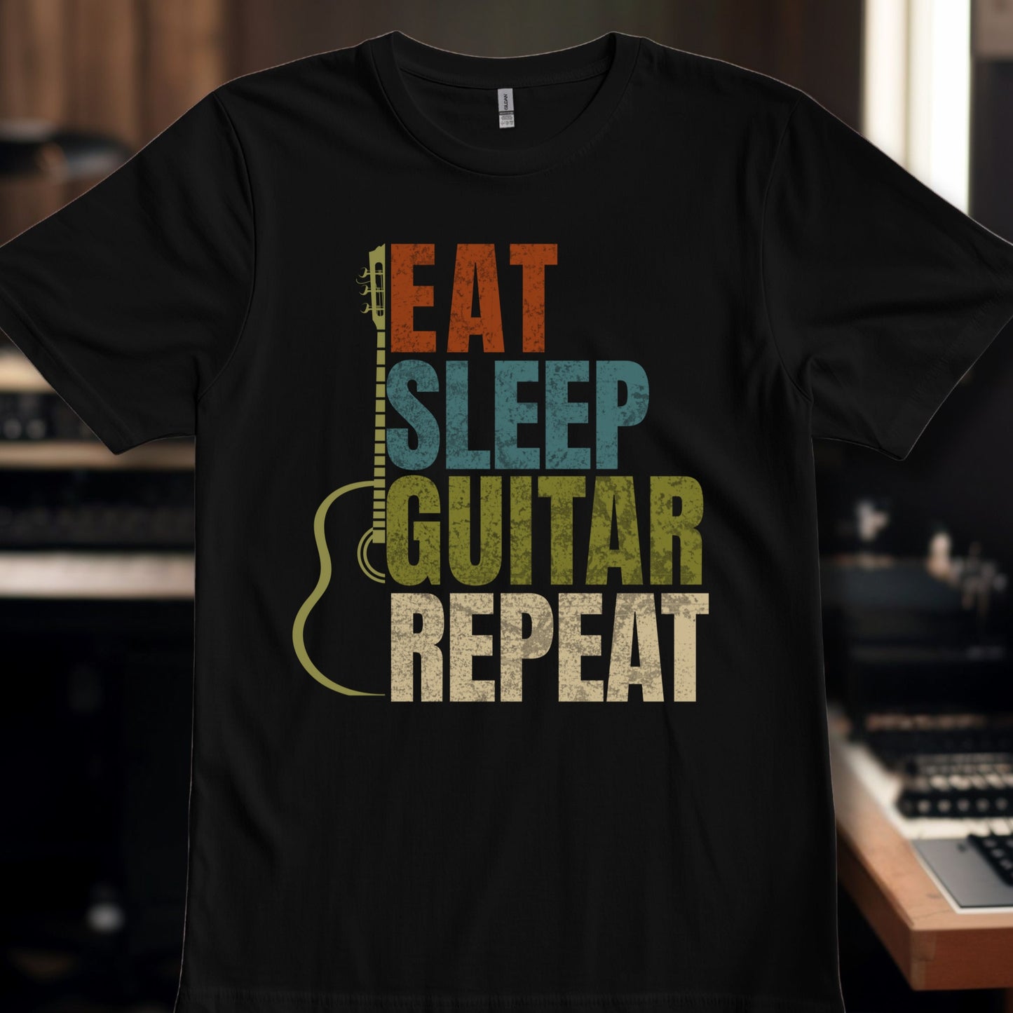 Eat Sleep Guitar Repeat RETRO