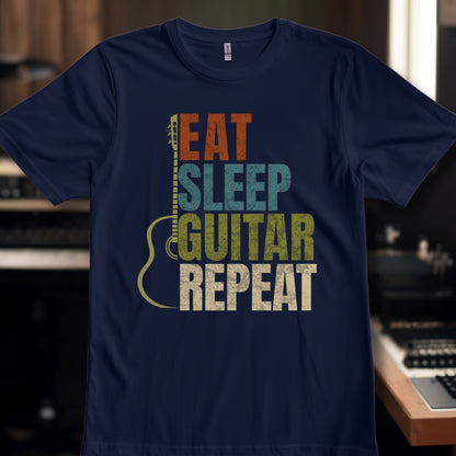 Eat Sleep Guitar Repeat RETRO