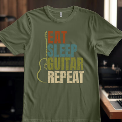 Eat Sleep Guitar Repeat RETRO